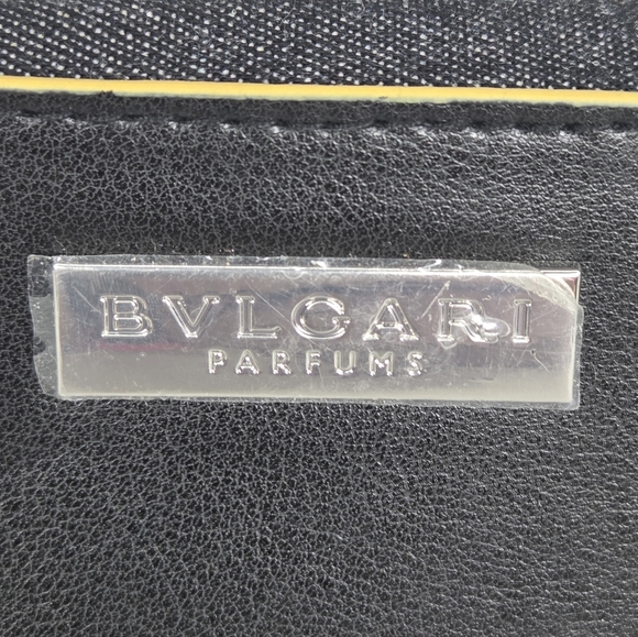 Bulgari Parfumes In Black With Yellow Trim Toiletry Bag - Picture 7 of 11